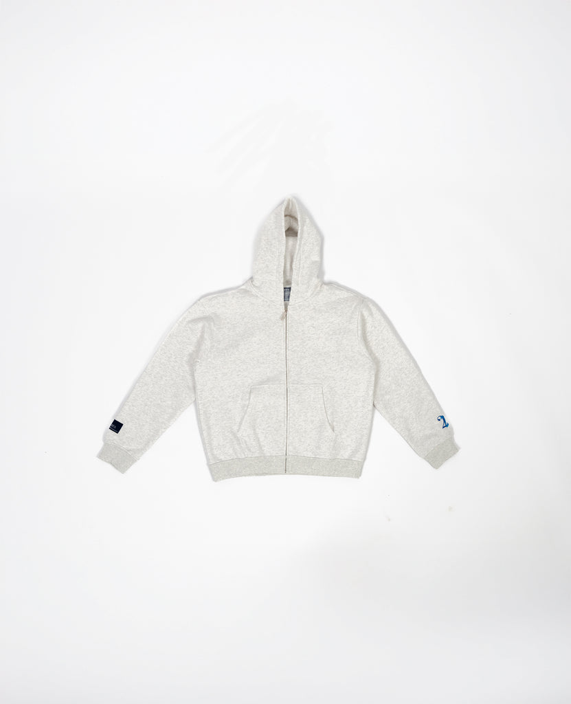 HEATHER GREY VASTA HOODIE ZIP UP