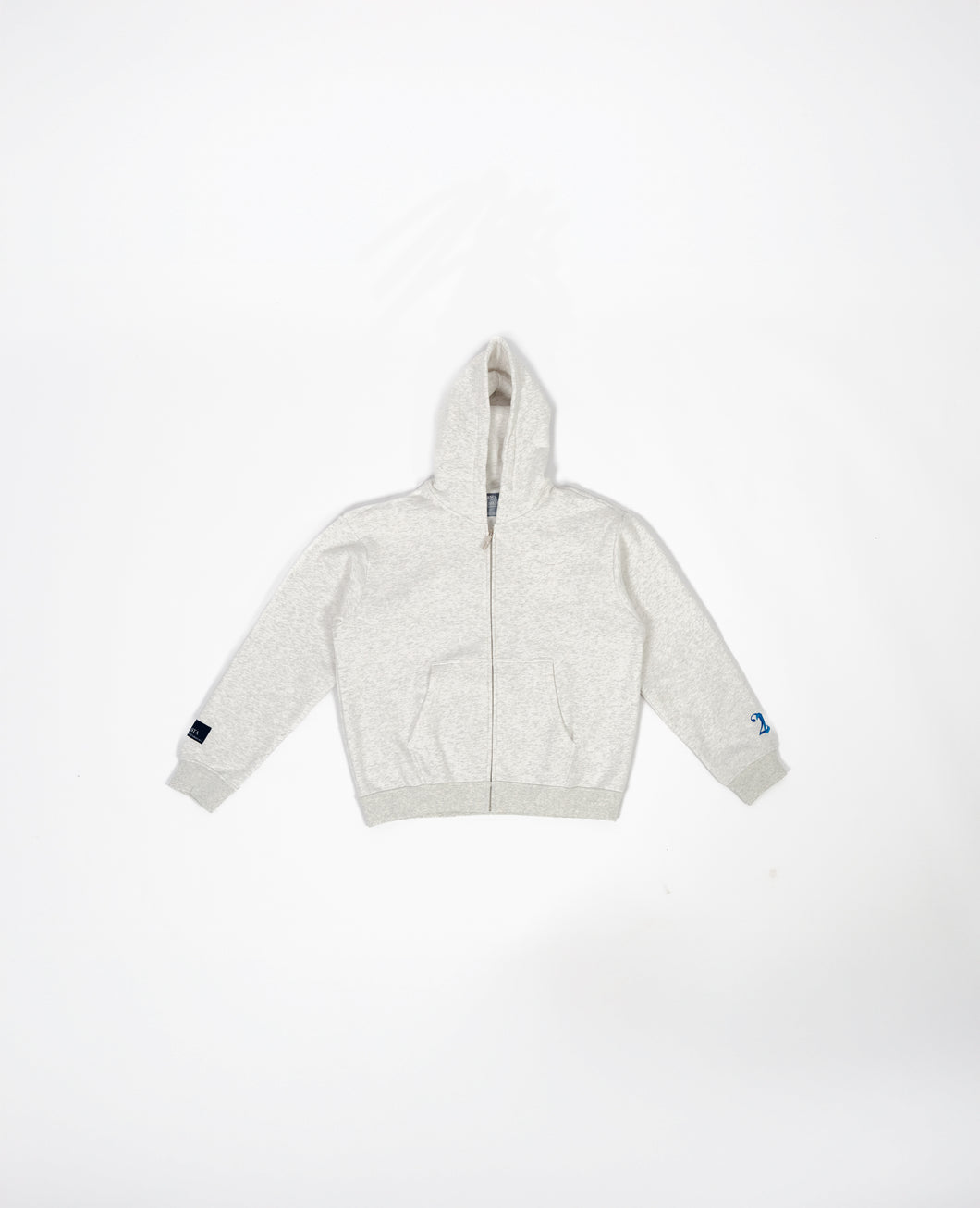HEATHER GREY VASTA HOODIE ZIP UP