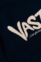 Load image into Gallery viewer, NAVY VASTA JACQUARD SWEATER
