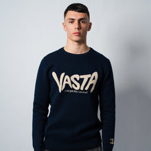 Load image into Gallery viewer, NAVY VASTA JACQUARD SWEATER
